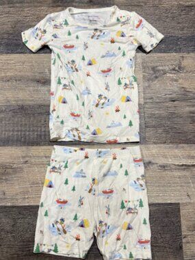 Magnetic Me Camping Print Pajama Short Set 3T